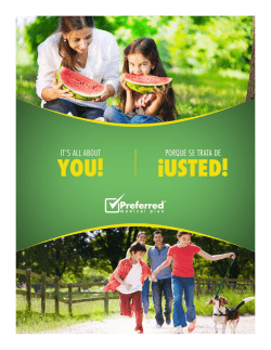 YOU! ¡USTED! - Preferred Medical Plan