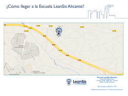 ¿Cómo llegar a la Escuela LeanSis Alicante?