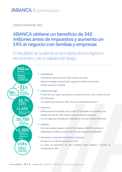 ABANCA obtiene un beneficio de 342 millones antes
