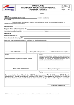 formulario inscripción importador ocasional persona jurídica