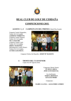 COMPETICIONES REAL CLUB DE GOLF DE CERDAÑA