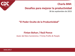I. Productividad - BIM FORUM CHILE
