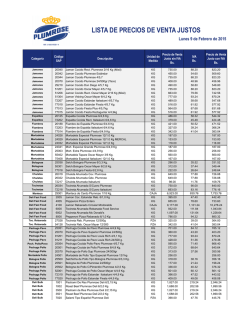 Lista PVJustos Plumrose - Febrero 2015