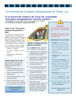 La Licencia de Conducir Ocupacional en Texas (ODL)