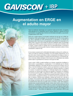 Augmentation en ERGE en el adulto mayor