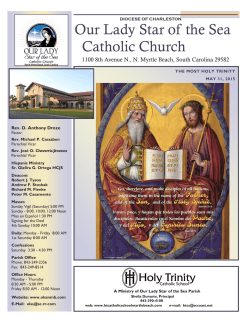 Church Bulletin for May 31, 2015