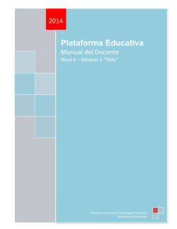 Wiki - Plataforma Educativa
