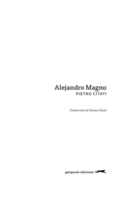 Extracto del libro - Gatopardo Ediciones
