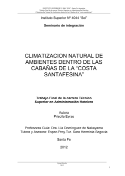 CLIMATIZACION NATURAL DE AMBIENTES DENTRO