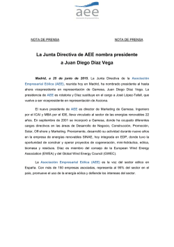 La Junta Directiva de AEE nombra presidente a Juan Diego Díaz