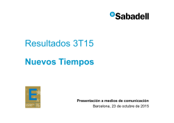 Banco Sabadell-Resultados 3T15 [Modo de compatibilidad]