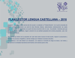 PLAN LECTOR LENGUA CASTELLANA – 2016