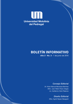 Boletín InformatIvo - Universidad Motolínia del Pedregal