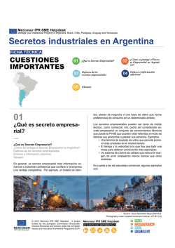 01 M M Secretos industriales en Argentina