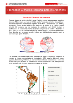 Pronóstico Climatico Regional para las Americas