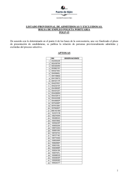 Lista prov. admitidos/excluidos Policía Portuaria