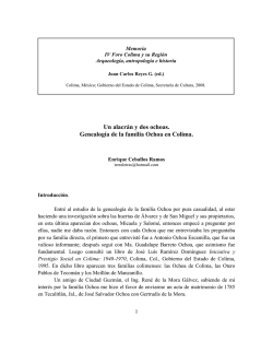 Un alacrán y dos ochoas. Genealogía de la familia Ochoa en Colima.