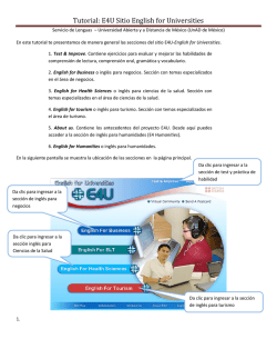 Tutorial: E4U Sitio English for Universities