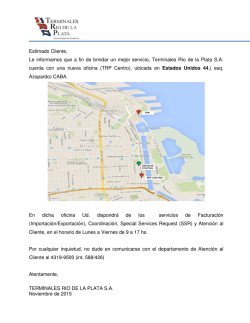 Nueva Oficina TRP Centro - Terminales Rio de la Plata