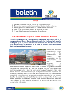 1) Medellín tendrá su primer `Outlet` de marcas `Premium`