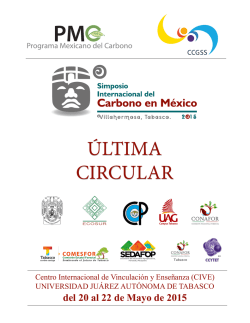 Última Circular VI Simposio Internacional del Carbono en México
