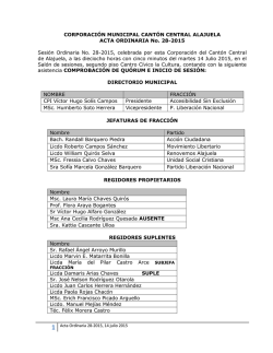 Ordinaria No. 28-2015 - Municipalidad de Alajuela