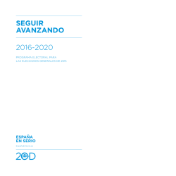 SEGUIR AVANZANDO 2016-2020