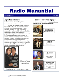 1 - Radio Manantial de Vida Eterna 100.3 FM Bakersfield, CA