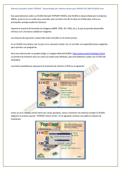 Manual Iniciación Scada TOPKAPI. Desarrollado por Américo Bravo