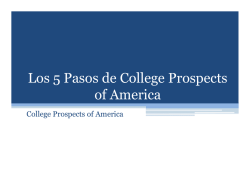 Los 5 Pasos de College Prospects of America