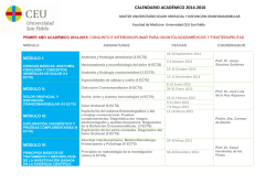 calendario académico - Universidad CEU San Pablo Madrid
