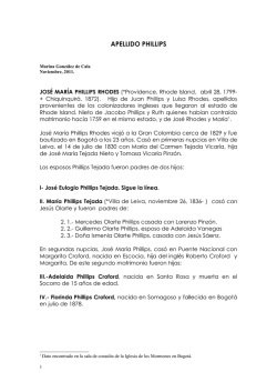 Apellido Phillips - Academia Colombiana de Genealogia