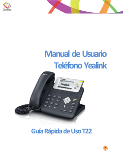 Manual de usuario teléfono Yealink T21 – T22