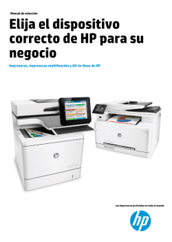 Elija el dispositivo correcto de HP para su negocio: Impresoras