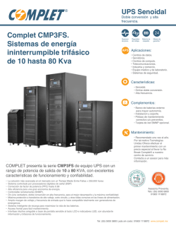 Complet CMP3FS. Sistemas de energía ininterrumpible trifásico de