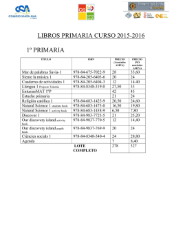 LIBROS PRIMARIA 2015-2016