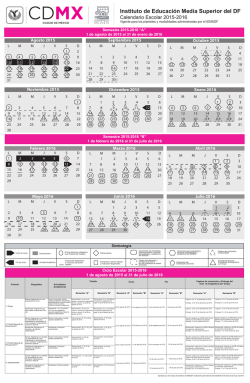 Calendario Escolar 2015-2016. - Instituto de Educación Media