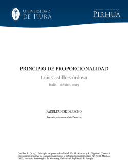 PRINCIPIO DE PROPORCIONALIDAD - Pirhua