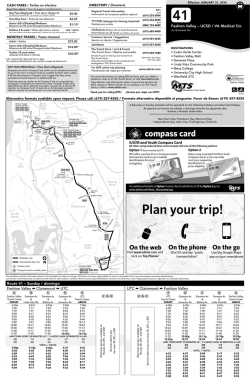 Plan your trip! - San Diego Metropolitan Transit System