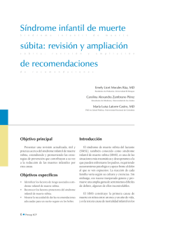 Síndrome infantil de muerte súbita: revisión y ampliación de