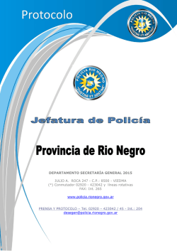 Protocolo Policia RN - Policía de Rio Negro