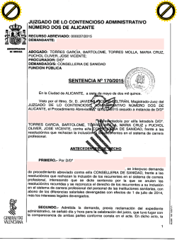sentencia - Sindicato Médico de la Comunidad Valenciana CESM-CV.