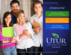 Tu futuro es hoy - Universidad del Turismo