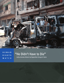 Indiscriminate Attacks by Opposition Groups in Syria