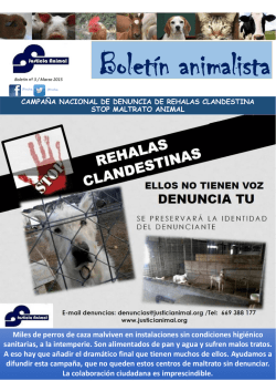 Boletin Animalista - Marzo 2015