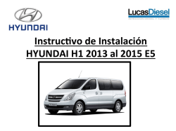 Instruc=vo de Instalación HYUNDAI H1 2013 al 2015 E5