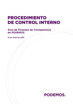 Procedimientos de control interno - Portal de transparencia