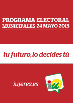Programa Electoral Izquierda Unida Jerez