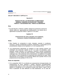 Sección IV PRODUCTOS DE LAS INDUSTRIAS ALIMENTARIAS