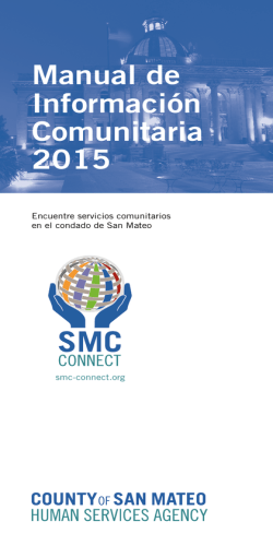 Manual de Información Comunitaria 2015 - Human Services